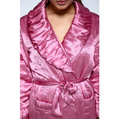 padded silk dressing gown Women's Quilted Silk Robe Dressing Gown