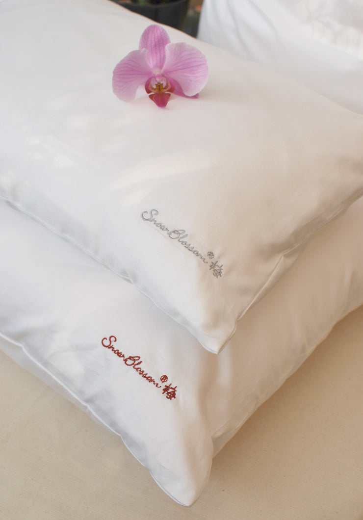100% Silk Filled Pillows With Silk Casing - Snow Blossom Limited