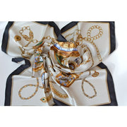 100% Pure Silk Scarves - Stirrups - Snow Blossom Limited