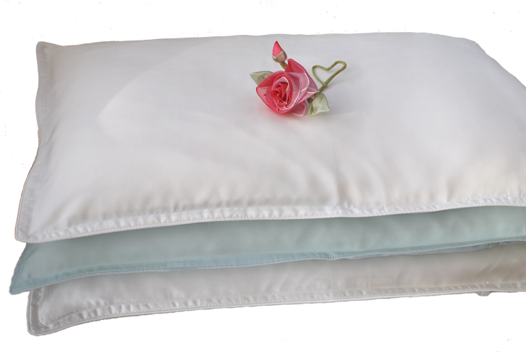 Cot Bed Silk Filled Pillow With Silk Casing - Snow Blossom Limited