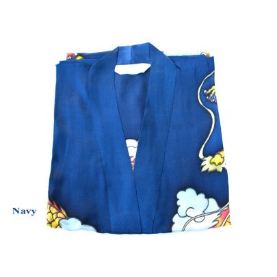 Hand Painted Silk Kimono For Men - Snow Blossom Limited