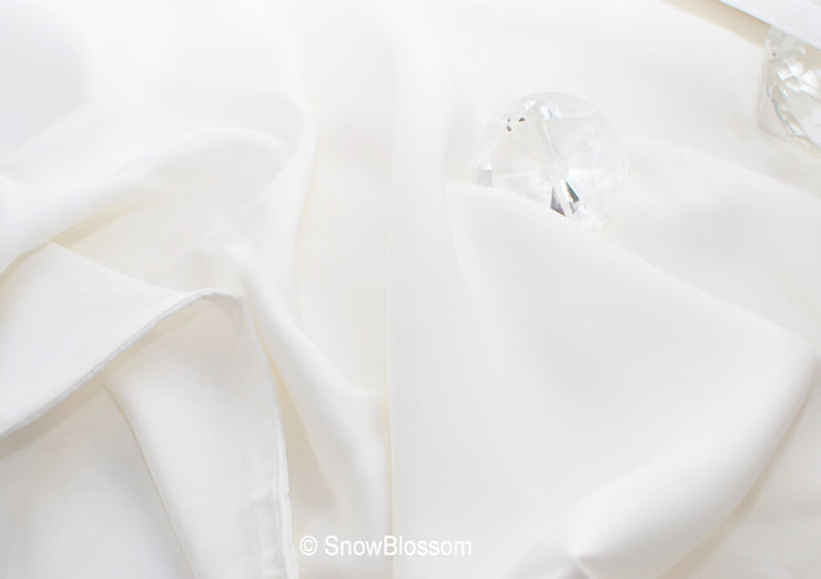 Habotai Silk Flat Sheets - Snow Blossom Limited