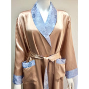 Silk Dressing Gown With Lining - Edith - Snow Blossom Limited