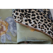 100% Pure Silk Scarves - Rose & Leopard - Snow Blossom Limited