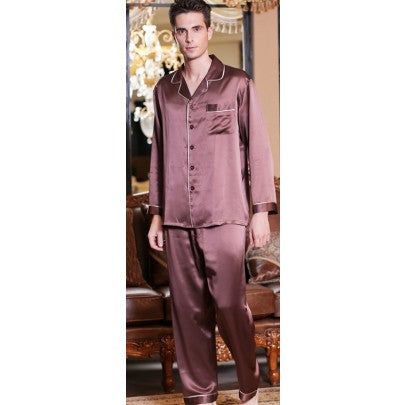 Silk Pyjamas For Men - Snow Blossom Limited