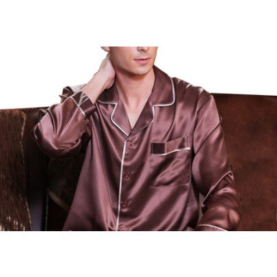 Silk Pyjamas For Men - Snow Blossom Limited
