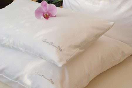 Silk Filled Pillows With Cotton Casing - Snow Blossom Limited