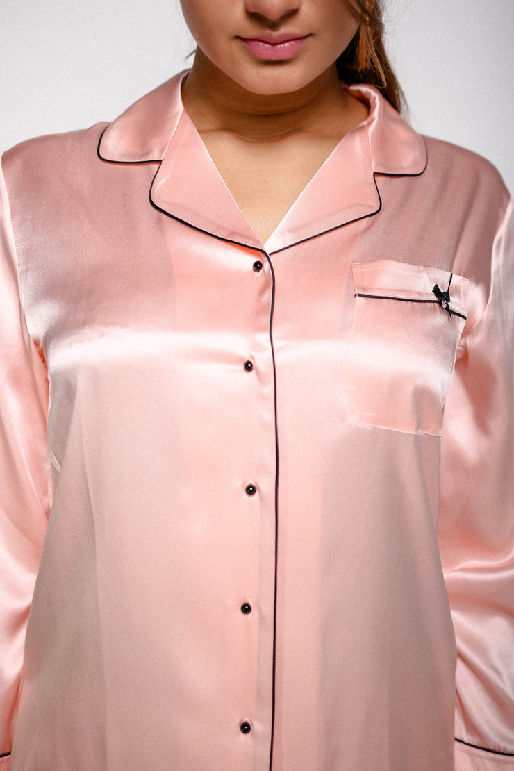 Silk Pyjamas Pink - Snow Blossom Limited