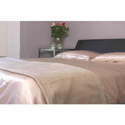 Charmeuse Silk Duvet Cover - Snow Blossom Limited