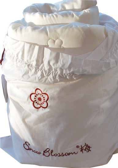 Silk Filled Duvets Encased With Silk - Snow Blossom Limited