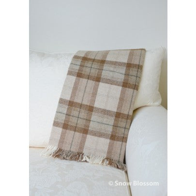 Pure New Wool Blanket Checks - Snow Blossom Limited